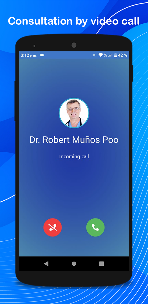 Consultation for the video call of the Doctiplus app